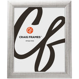 Contemporary 1", Scratched Silver Picture Frame