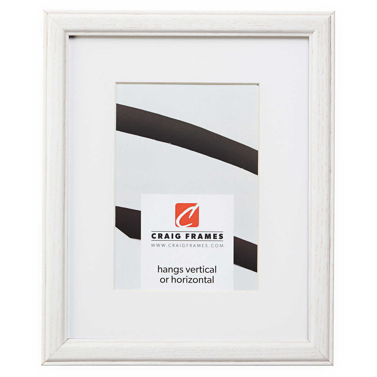Wiltshire 236 .75", Matted Whitewash Picture Frame