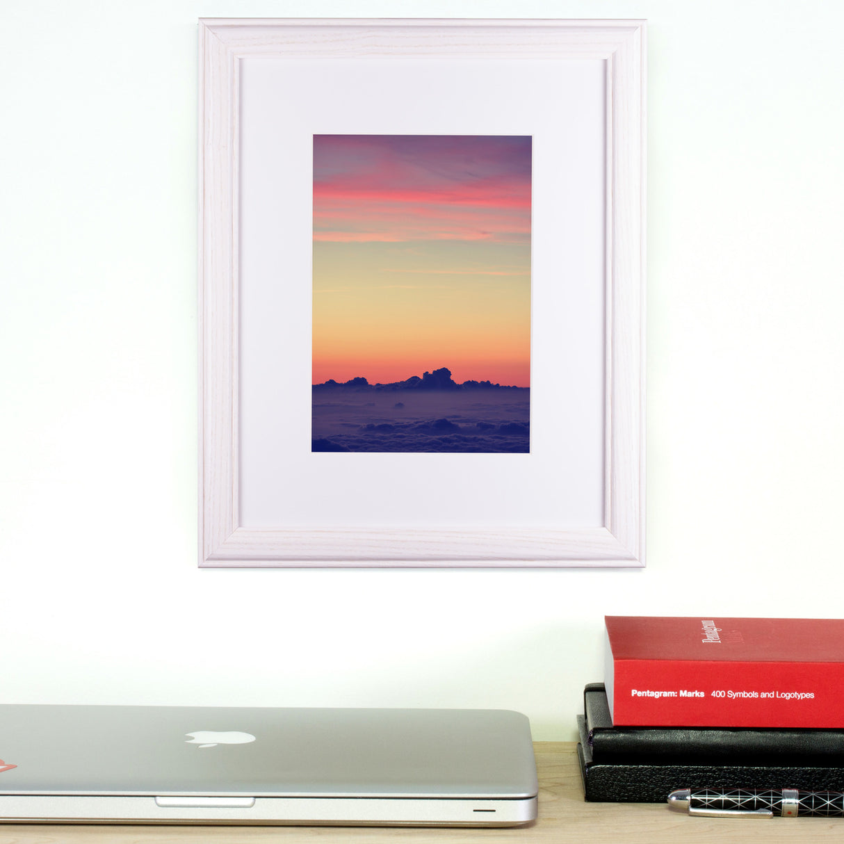 Wiltshire 236 .75", Matted Whitewash Picture Frame