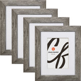 Bauhaus 125 1.25", Matted Barnwood Gray Picture Frame - 4 Piece Set