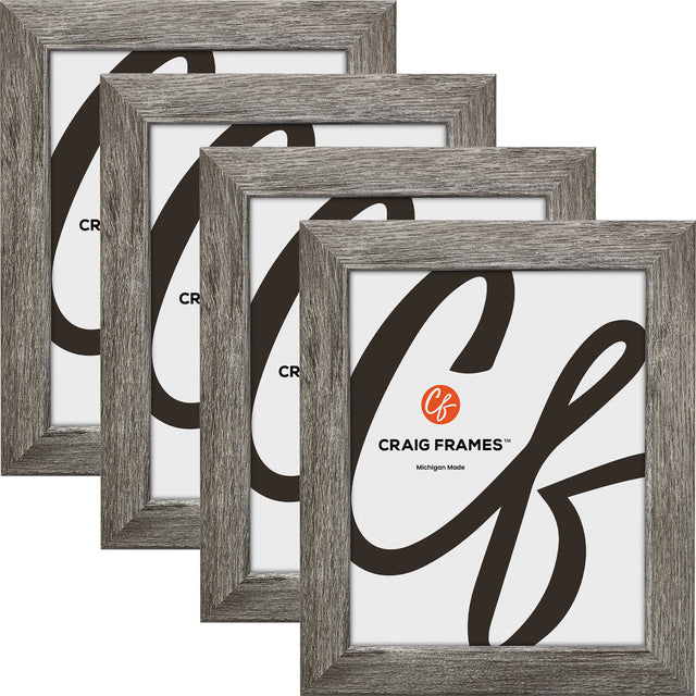 Gray Picture Frame Bauhaus 125 Modern Gray Picture Frame - 4 Piece Set - Craig Frames