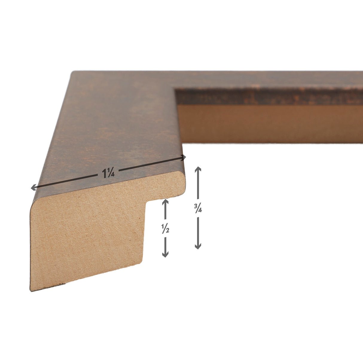 Bauhaus 125 1.25", Rusted Bar Picture Frame
