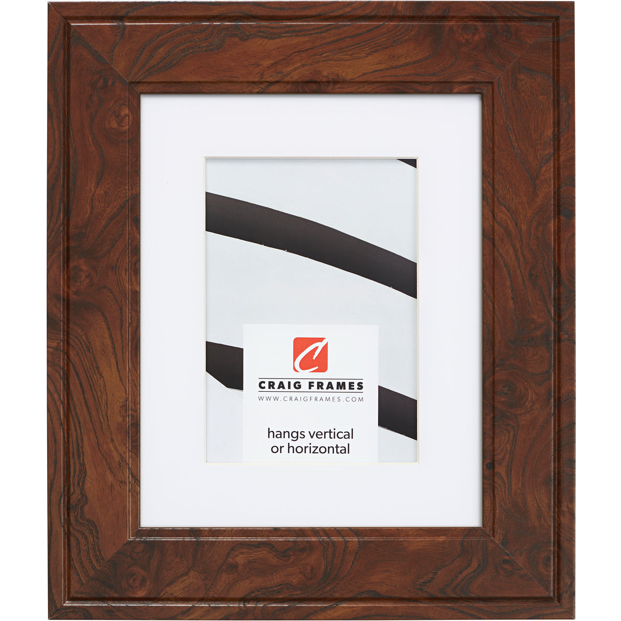Contemporary Inspirations 2", Matted Brown Burl Picture Frame