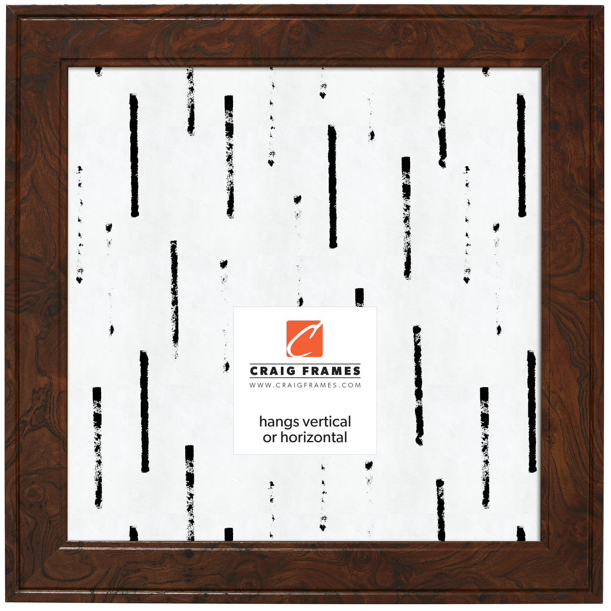 Contemporary Inspirations 2", Brown Burl Picture Frame