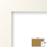 Bauhaus 125 1.25", Matted White Satin Mica Picture Frame