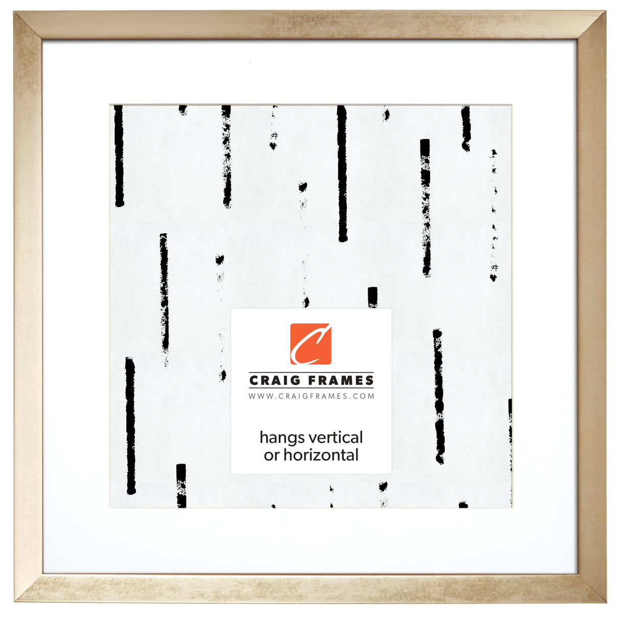 Alloy .75", Gold Matted Picture Frame