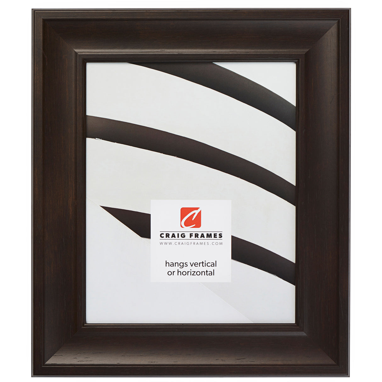 Scalloped American Barn 2", Dark Walnut Brown Picture Frame