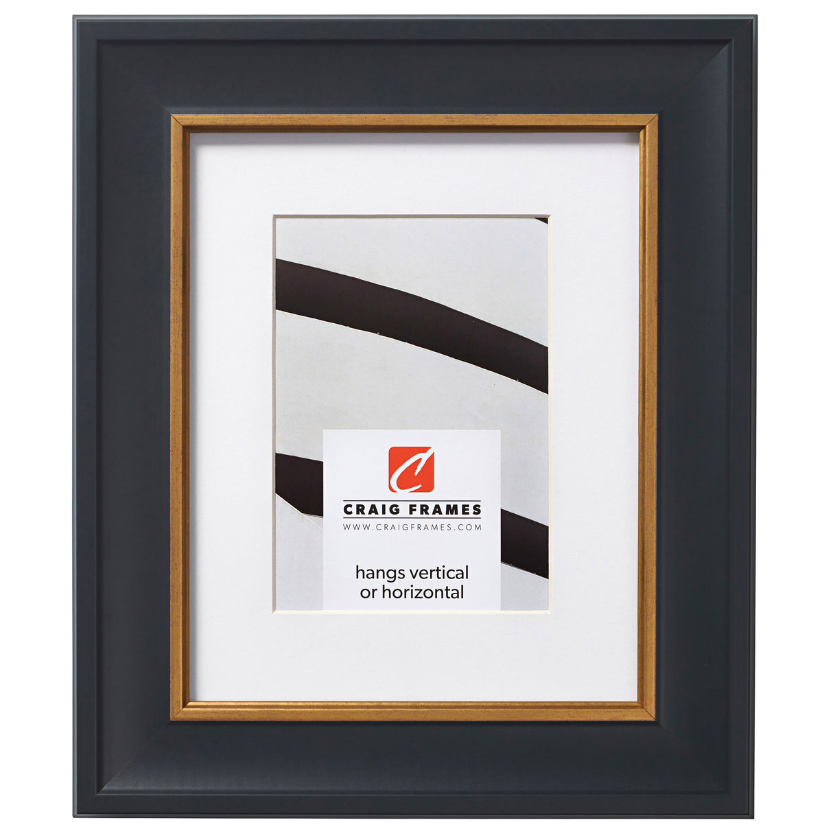 Martin 2", Black Velvet Gold Matted Picture Frame