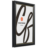 Stratton .75", Ornate Black and Gold Picture Frame