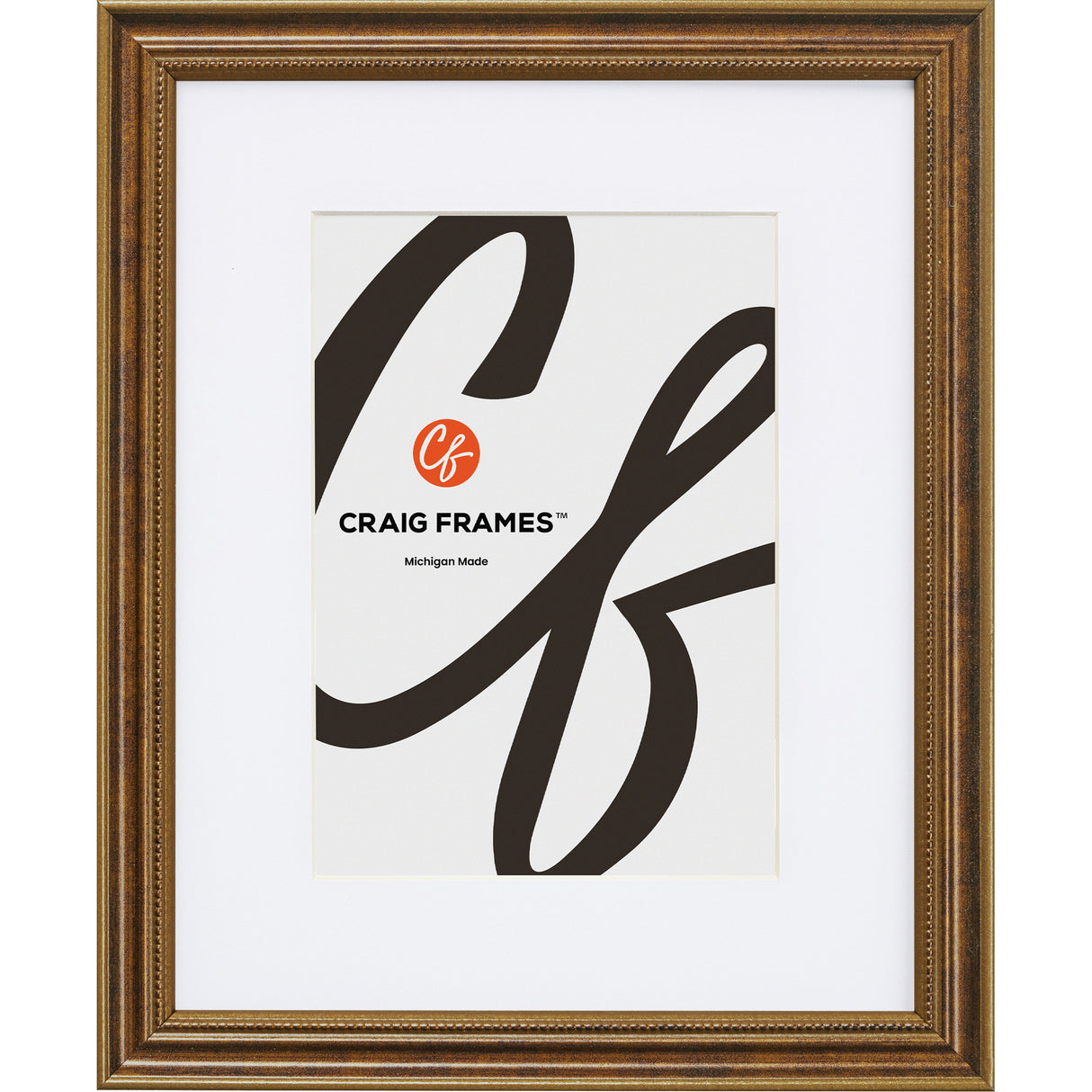 Stratton .75", Matted Ornate Bronze Picture Frame