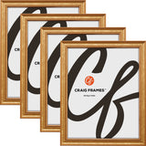 Stratton .75", Aged Gold Picture Frames - 4 Piece Set