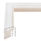Stratton .75", Ornate White and Gold Picture Frame