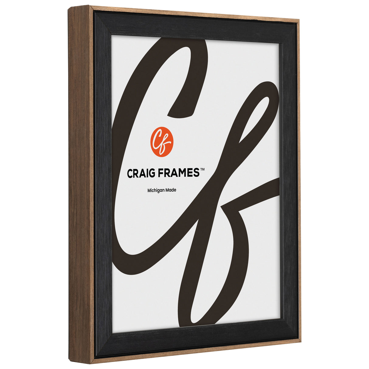 Acoustic 0.875", Matted Forest Black Picture Frame