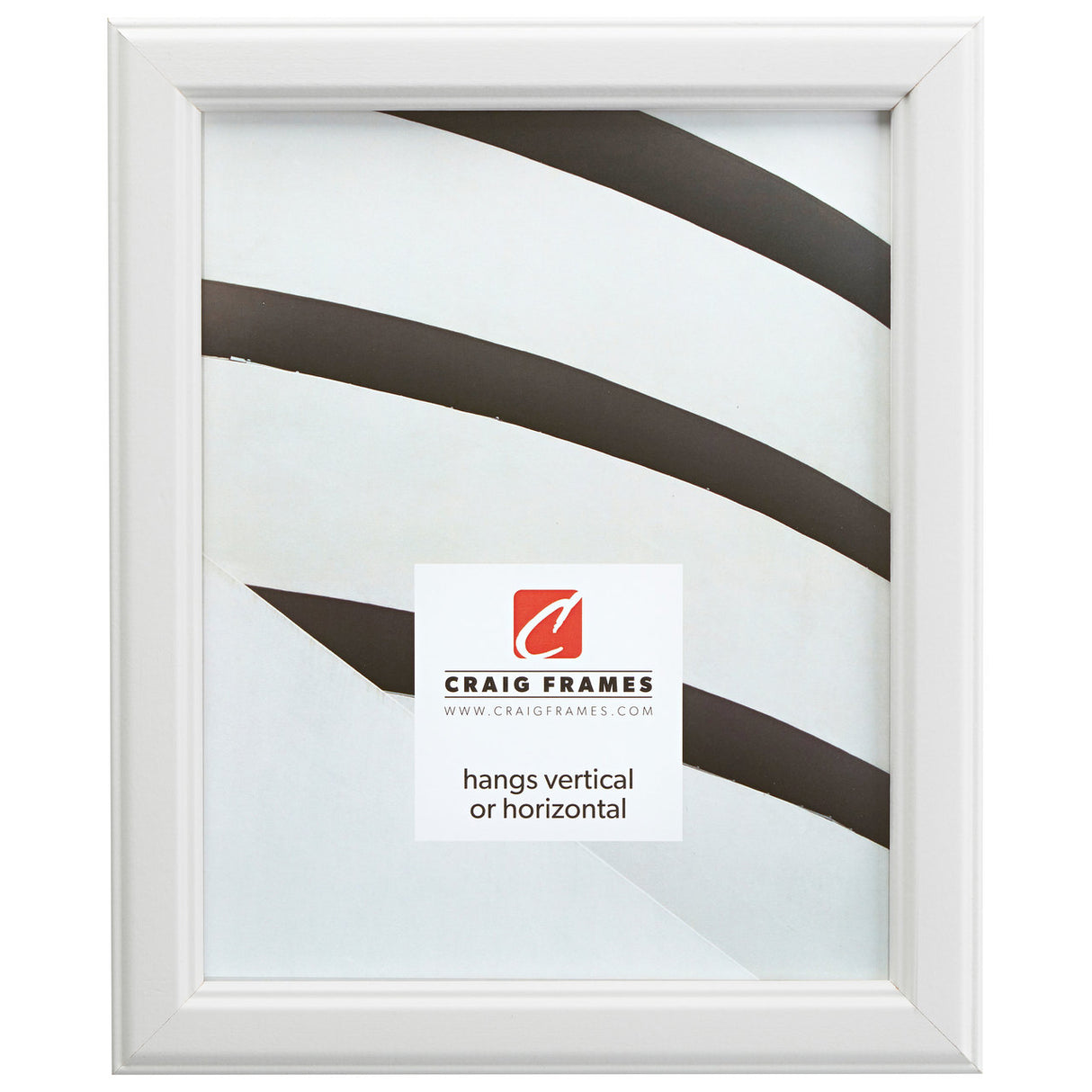 Tulip Poplar 1", Traditional White Picture Frame