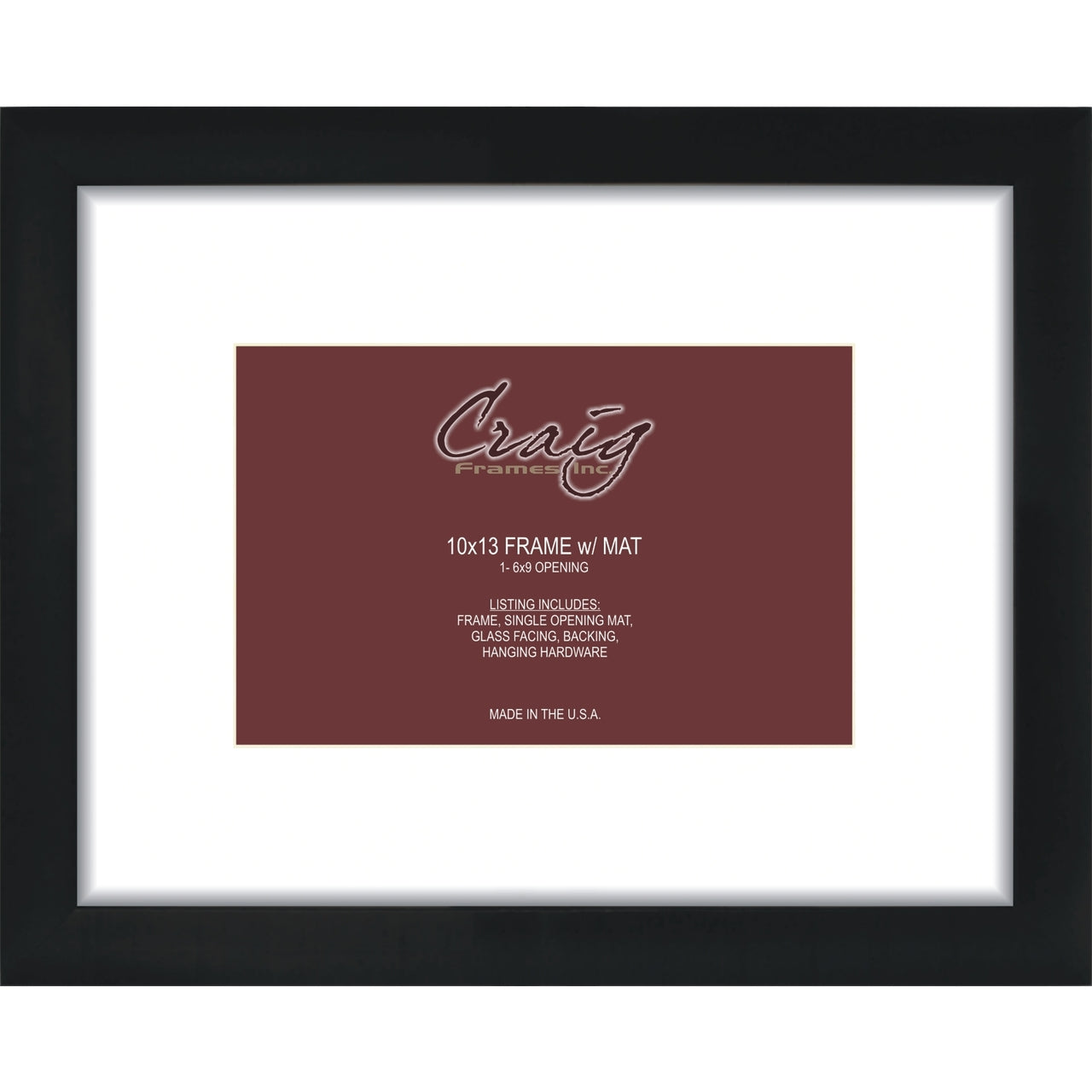 Matted Picture Frame With 6x9 Opening and 2