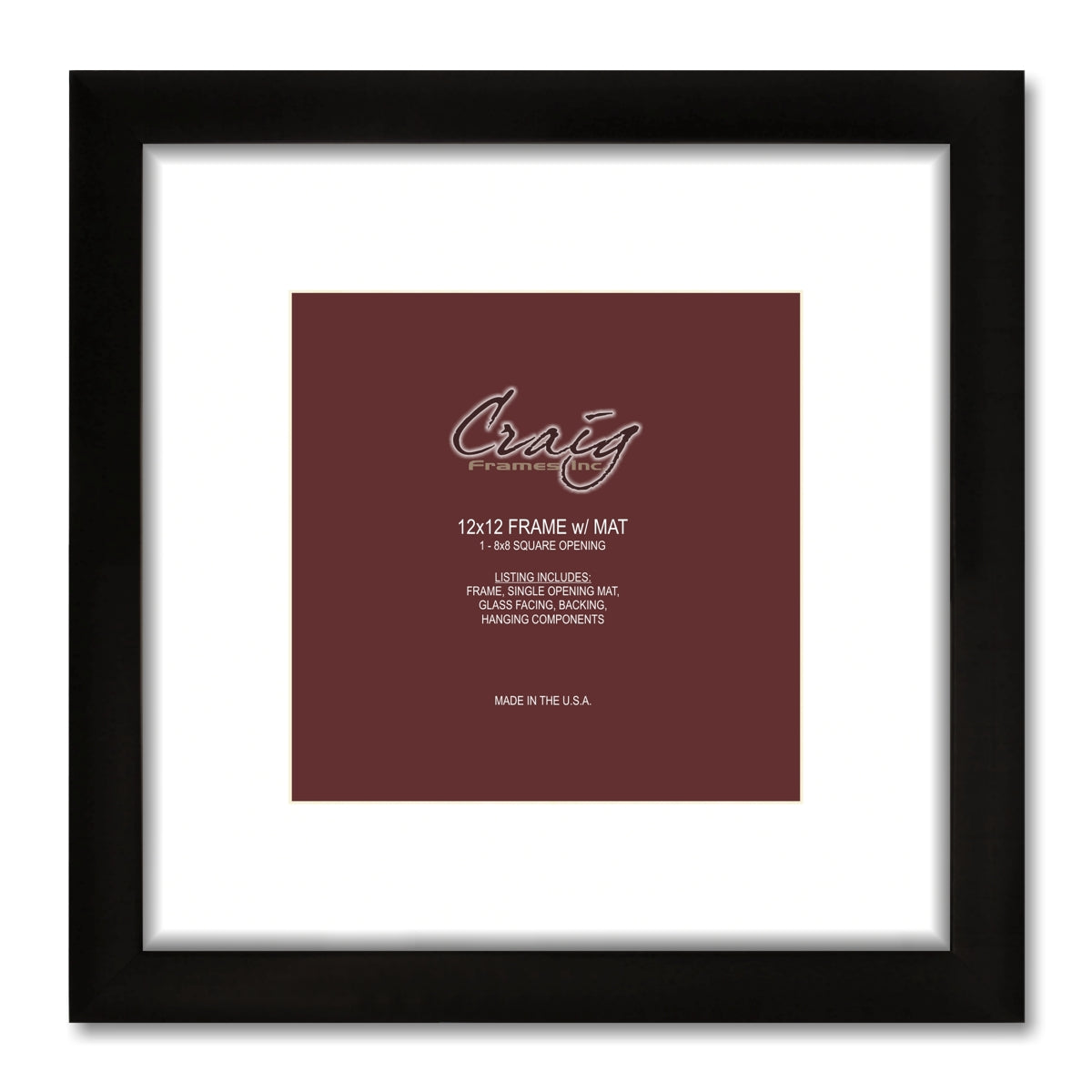 Matted Picture Frame, With 8x8 Opening