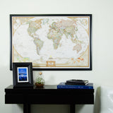 Executive World Push Pin Map – Contemporary Black