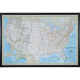 Classic United States Push Pin Map – Contemporary Black