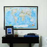 Classic World Push Pin Map – Contemporary Black