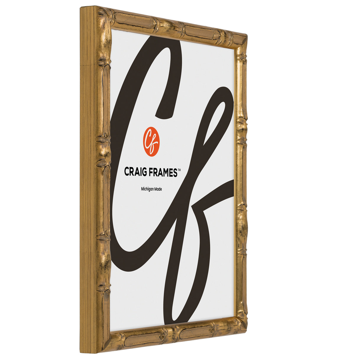 Vintage Bamboo .625", Champagne Gold Picture Frame