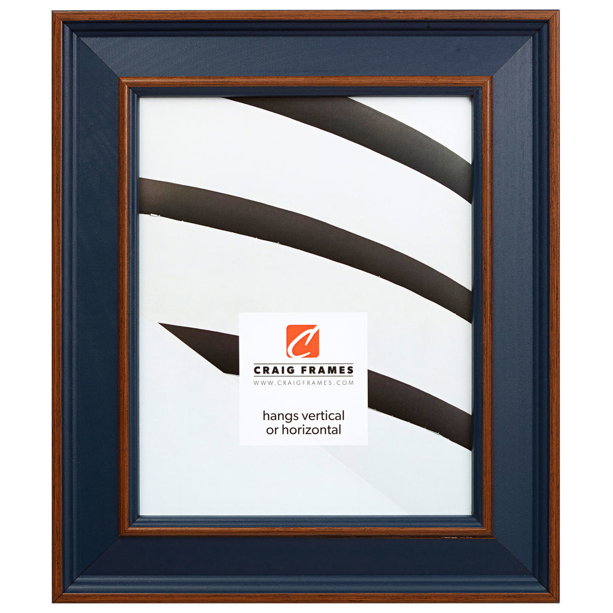 Country Estate 2", Blue Hardwood Picture Frame