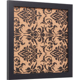 Decorative Fleur de Lis Cork Bulletin – Essentials Satin Black