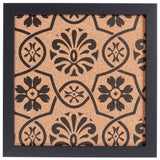 Decorative Floral Cork Bulletin – Essentials Satin Black