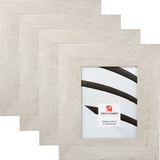 Bauhaus 300 3", Restoration White Picture Frames - 4 Piece Set