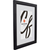 Economy .875", Matted Ebony Hardwood Picture Frame