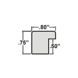 Bauhaus 0.75", Stainless Silver Picture Frame