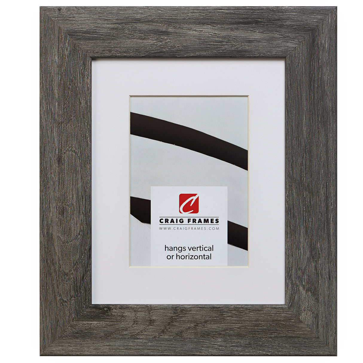 Bauhaus 200 2", Matted Barnwood Gray Picture Frame