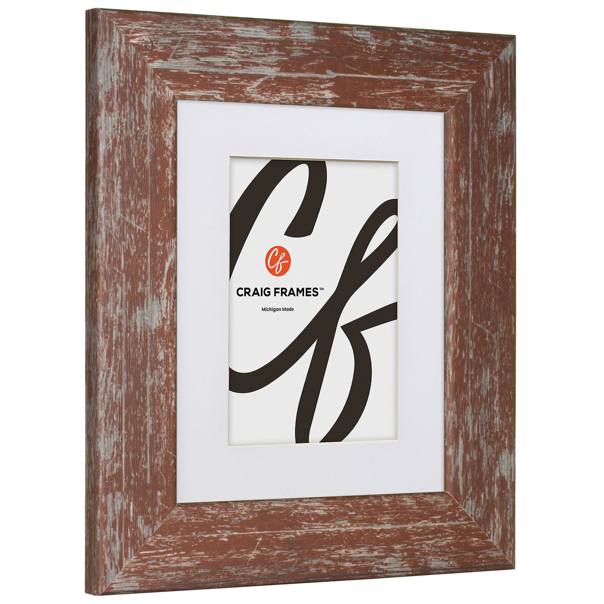 American Barn 2", Matted Red Picture Frame