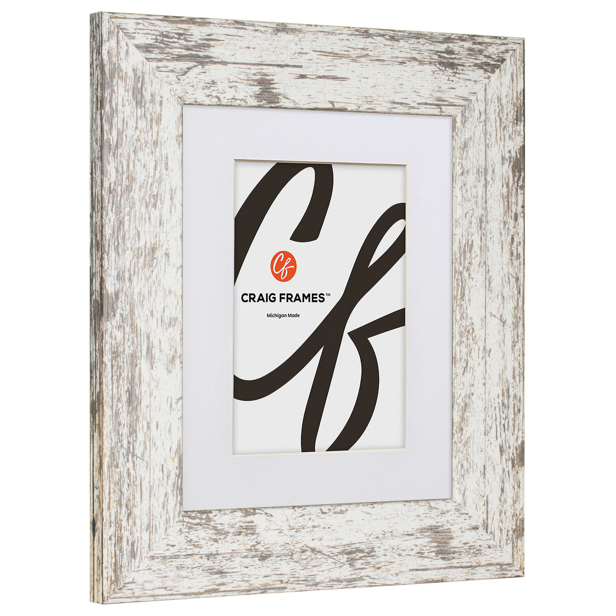 American Barn 2", Matted Alabaster White Picture Frame