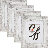 American Barn 2", Matted Alabaster White Picture Frame - 4 Piece Set