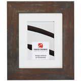 Bauhaus 200 2", Weathered Steel Matted Picture Frame