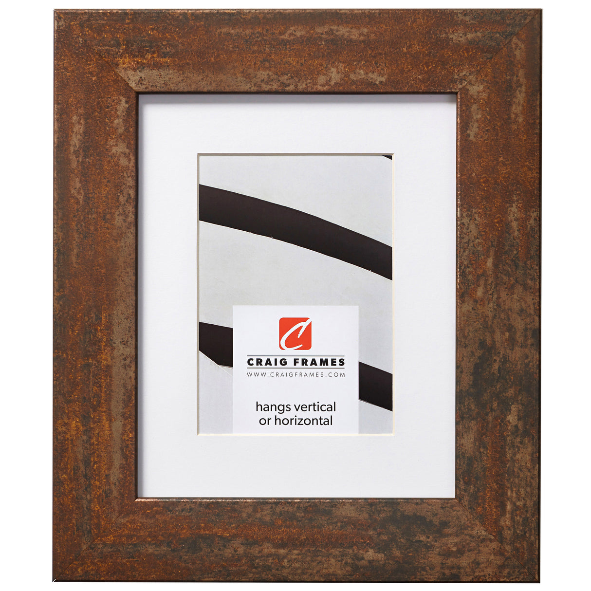 Bauhaus 200 2", Matted Rusted Bar Picture Frame