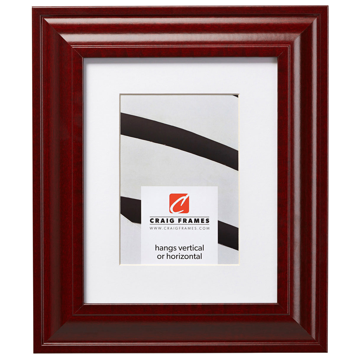 Upscale 2", Matted Red Mahogany Picture Frame