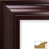 Upscale 2", Matted Dark Mahogany Picture Frame