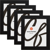 Bauhaus 125 1.25", Mystic Satin Black Picture Frame Set: 2 or 4 Piece Set