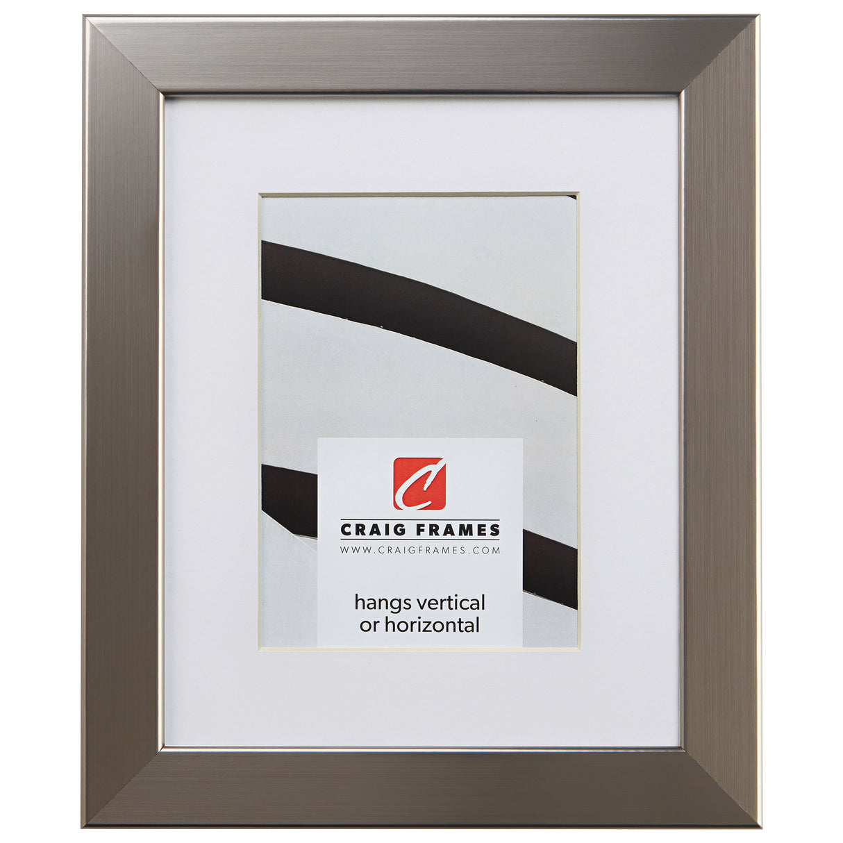 Bauhaus 125 1.25", Matted Stainless Silver Picture Frame