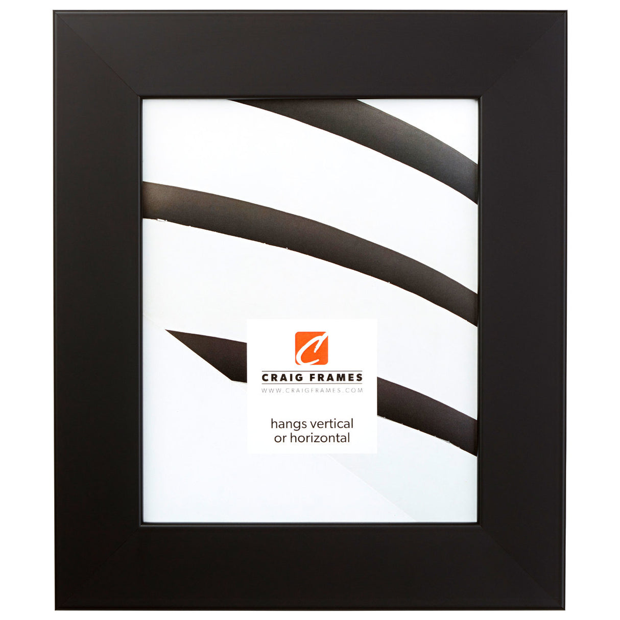 Bauhaus 200 2", Black Satin Mica Picture Frame