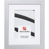 Essentials 1", Modern Brushed Silver Matted Picture Frame
