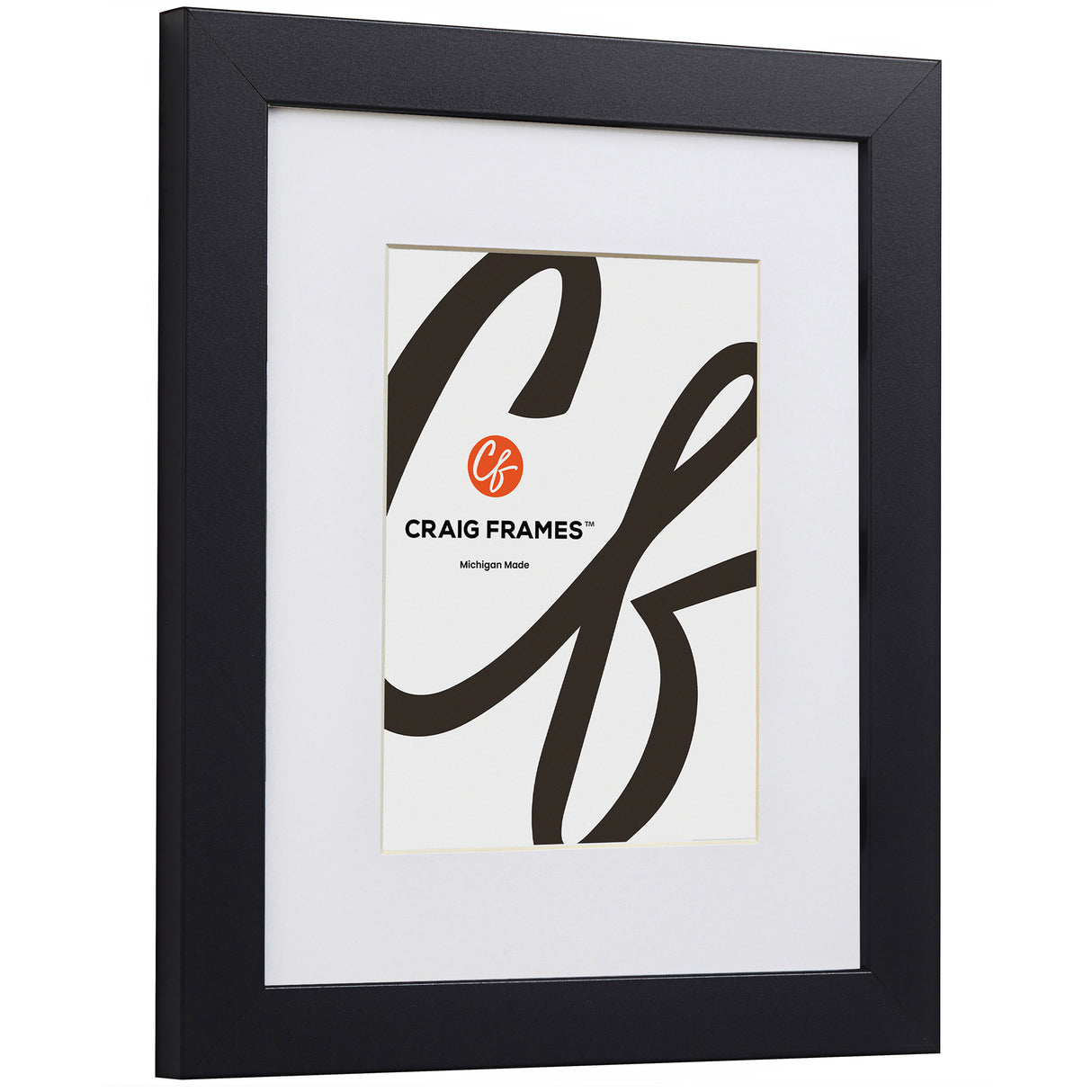 Essentials 1", Matted Modern Black Picture Frame