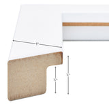 Essentials 1", Modern White Matted Picture Frame