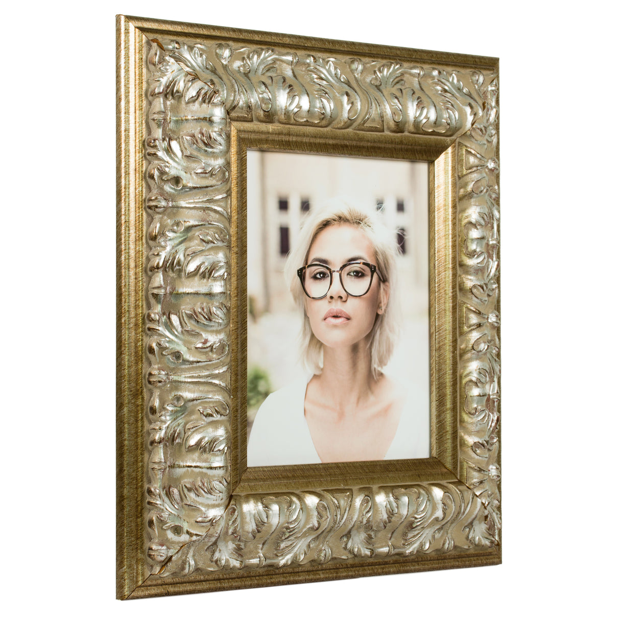 Barroco 3.125", Antique Silver Picture Frame