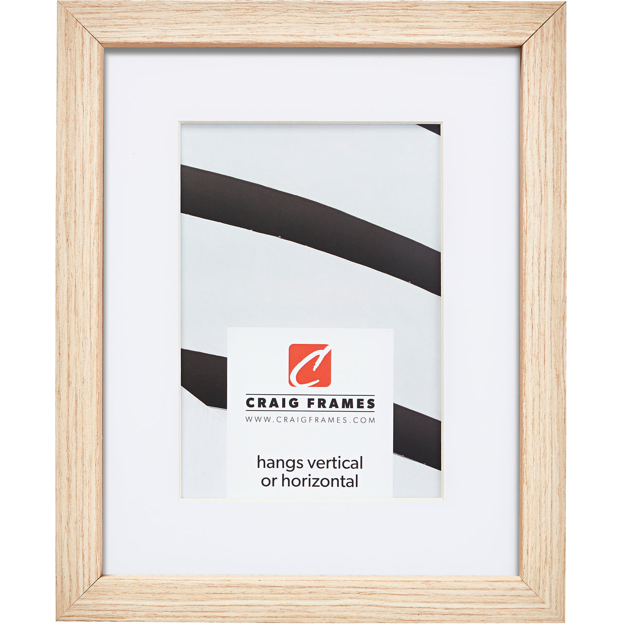 Farmhouse Essentials Tall .75", Nordic Oak Natural Matted Picture Frame