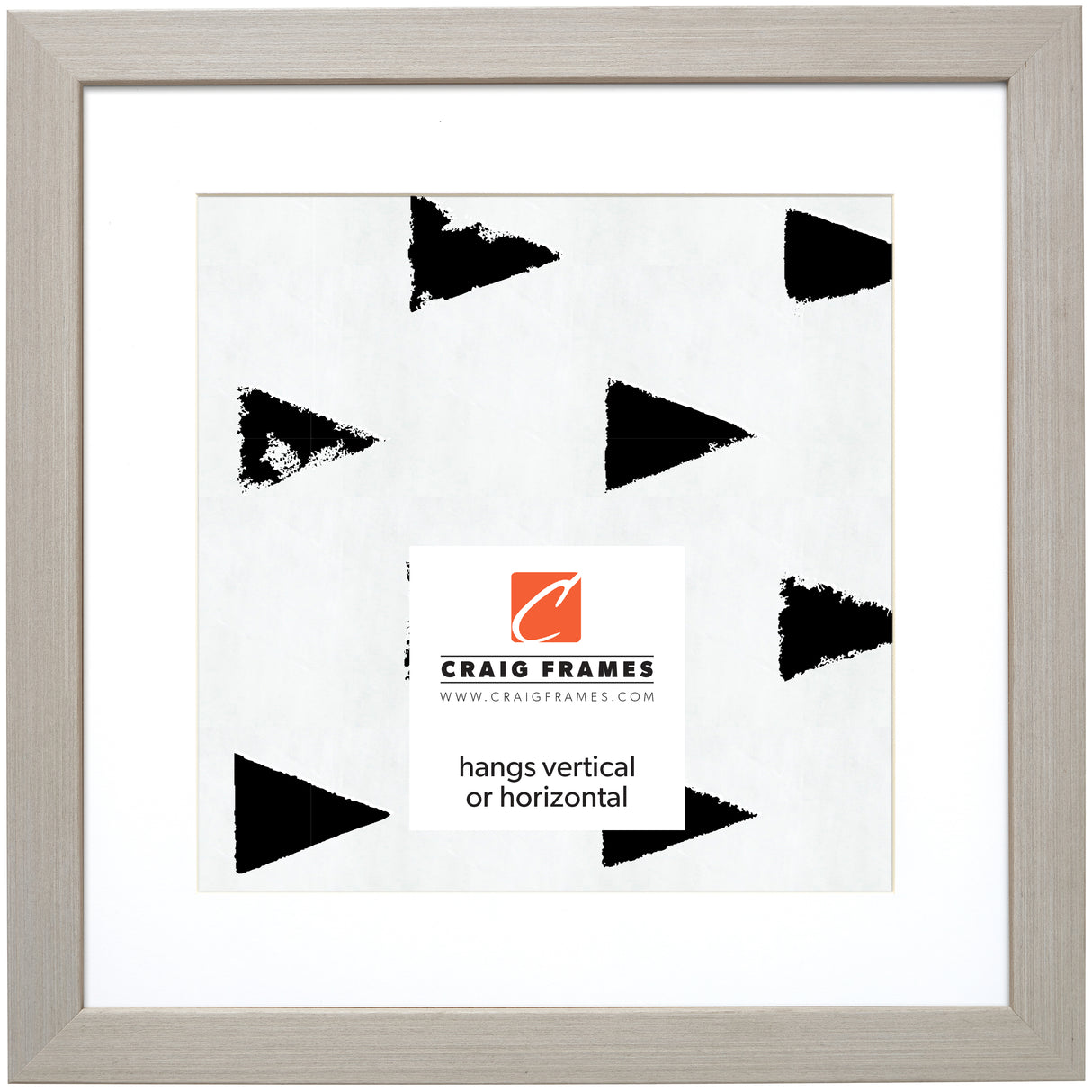 Farmhouse Essentials 1.25", Light Gray Matted Picture Frame