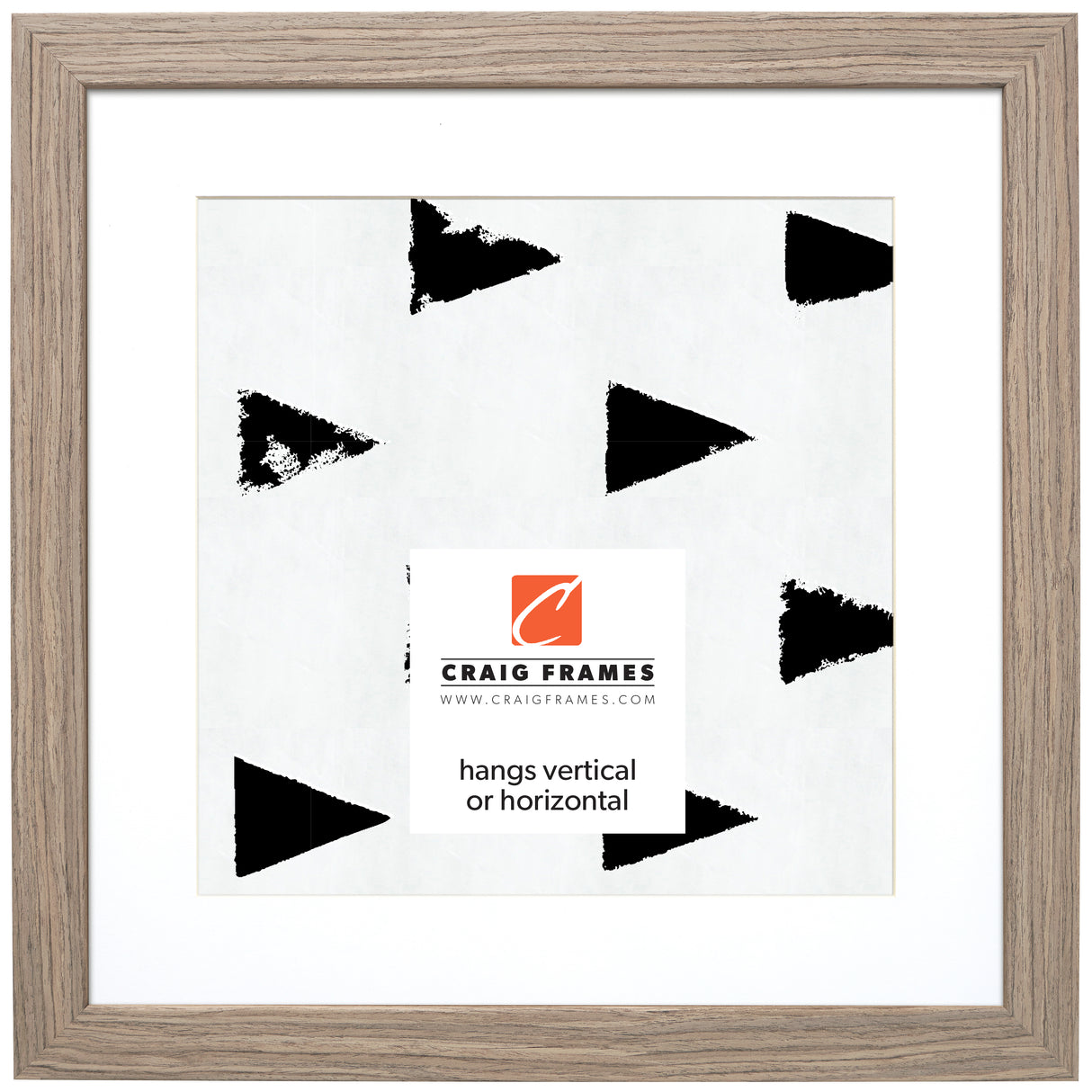 Farmhouse Essentials 1.25", Light Walnut Brown Matted Picture Frame