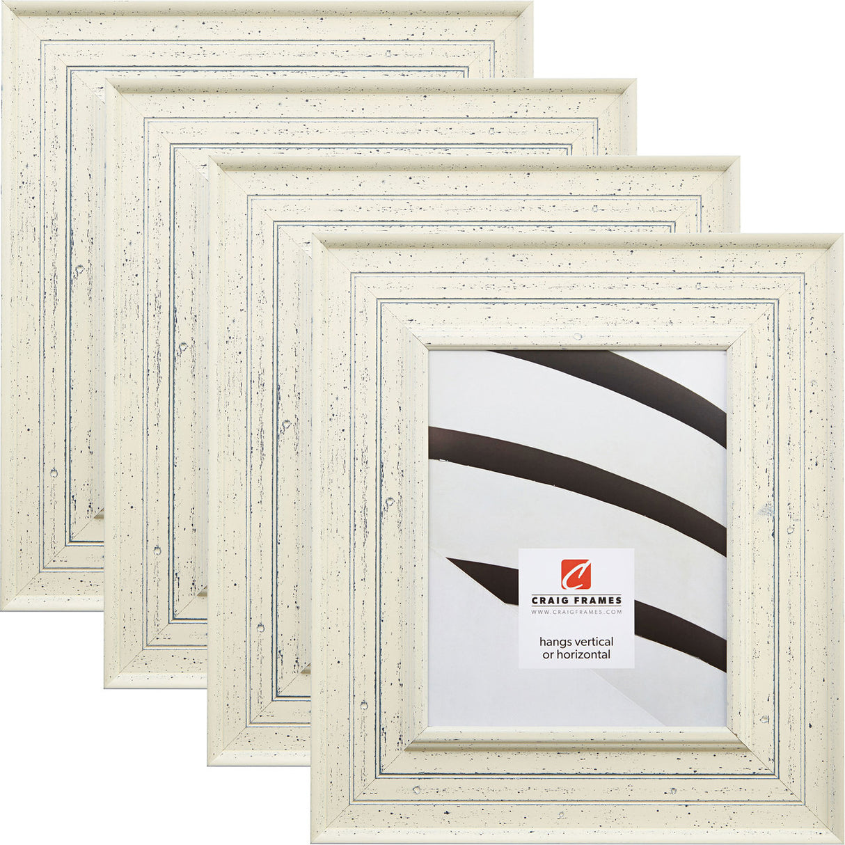 Chesapeake Bay 3", Alabaster White Picture Frames - 4 Piece Set