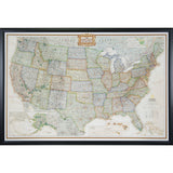 Executive United States Push Pin Map – Contemporary Black